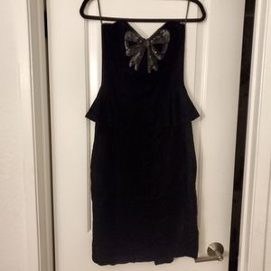 Gunne Sax Black velvet strapless Dress